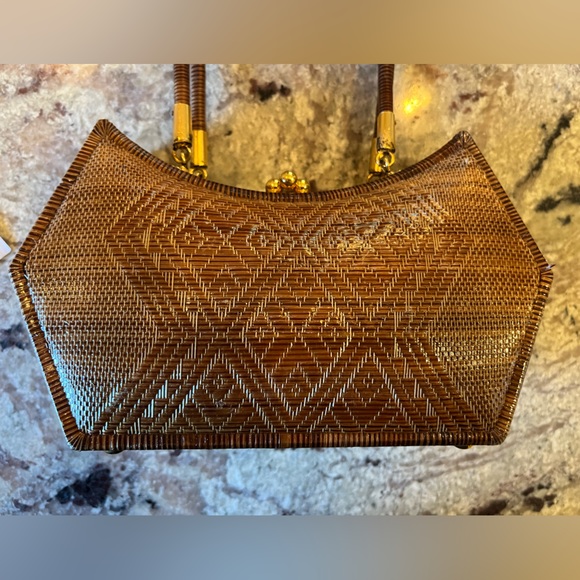 Wicker/Wooden Small Purse - Picture 3 of 8
